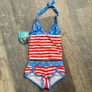NWT Heat little girls two piece swimsuit - Size 5